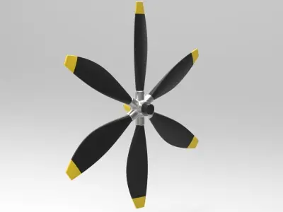 Propeller from airboat 3D model