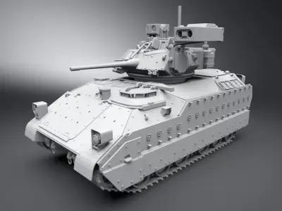 M2 Bradley IFV scale model   3D print model
