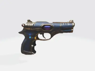 futuristic laser pistol 3D model