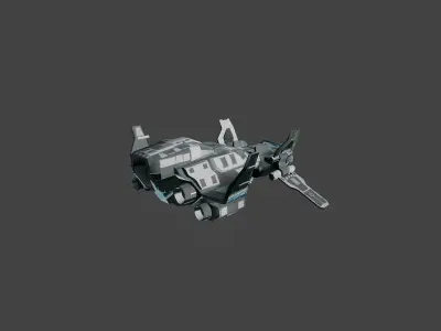 SciFi Spaceship Bomber 3D model