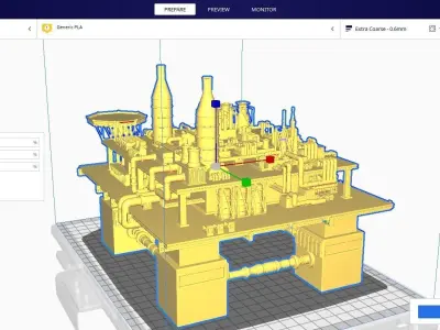 oil platform for print 3D print model
