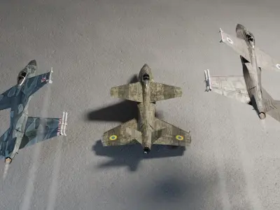 IAI Sparrow X concept fighter Low-poly 3D model