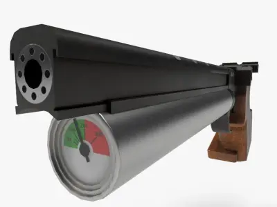 PBR Air Pistol AS-10 Low-poly 3D model