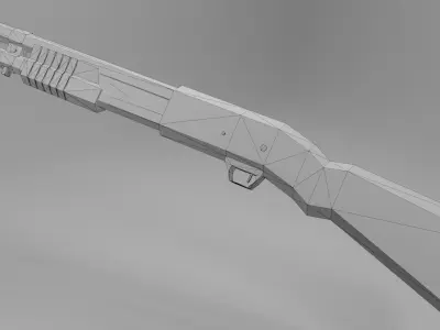 Low poly shotgun Free low-poly 3D model purchase
