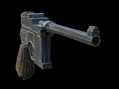 Mauser C96 Low-poly 3D model purchase