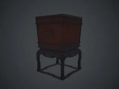 Ancient oriental  container Low-poly 3D model