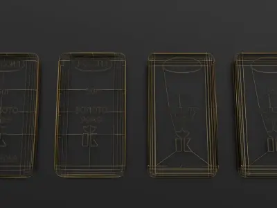 Gold bars 50gr 3D model