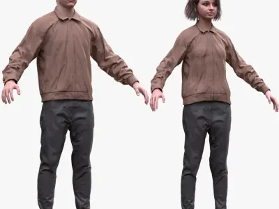  Man and Woman in Autumn Outfit 1 
