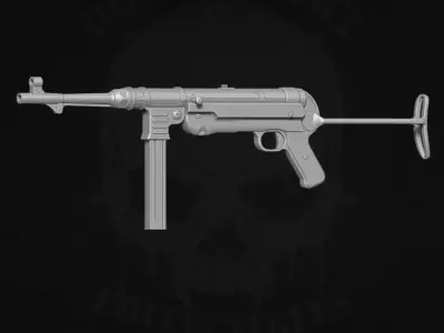 MP40 3D printable files for action figures 3D print model