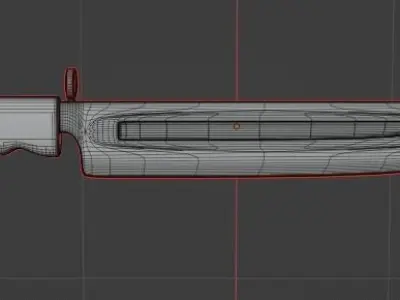 Bayonet knife army Free low-poly 3D model
