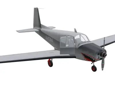 SIAI-Marchetti S205R Low-poly 3D model