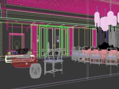 Chinese restaurant 3D model