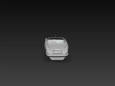 Luxury Wooden Speed Boat Premium Interior Yacht STL 3D print model
