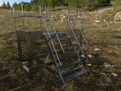 Stool Ladder for truck 3D model