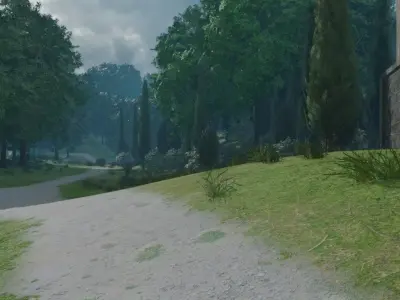Ancient Ruins In A Lush Landscape 3D model