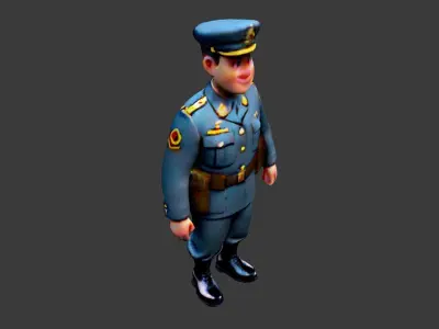World War II Soldier Low-poly 3D model buy