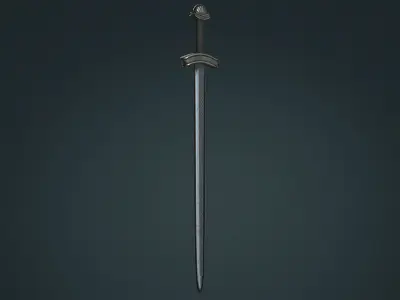 Viking Sword F - Fantasy Weapon Low-poly 3D model