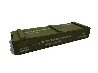 Military Supply Crate Low-poly Free low-poly 3D model