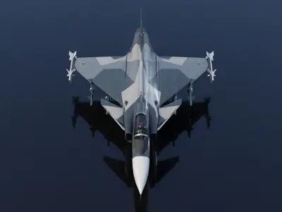 SAAB JAS-39 Gripen Low-poly 3D model