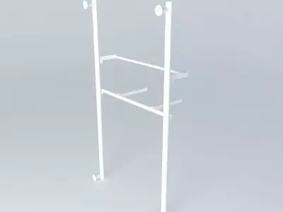 RAIL RACK T2 WITH ARARAS Free 3D model