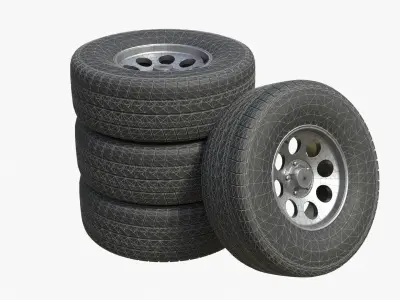 Generic Wheel  Low-poly 3D model