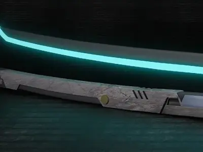 Sci-Fi Katana 3D model