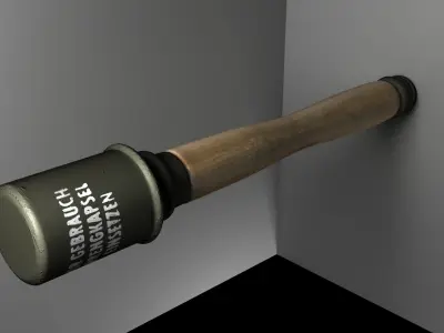 German Grenade Model 24 - Sticky Bomb Free 3D model