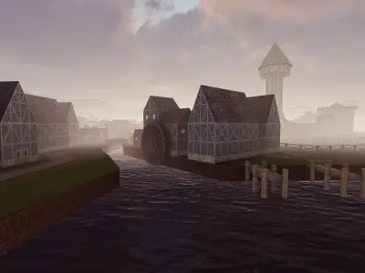 Medieval Castle 3D model 8