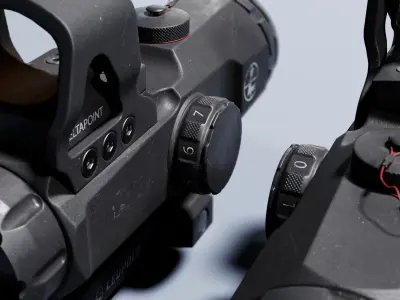 Leupold Mark 4 HAMR Scope and DeltaPoint Red Dot Sight 3D Model  Low-poly 3D model