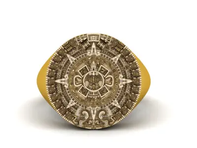 Mayan Calendar Ring  3D print model