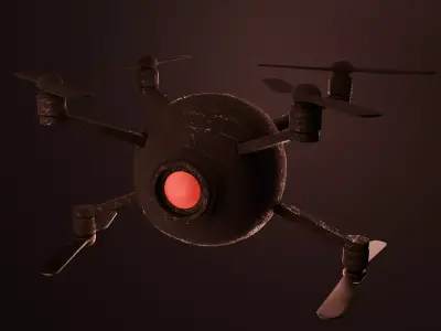 Watchbot Low-poly 3D model