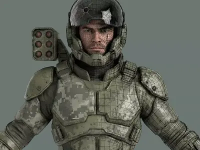 Military Mech Pilot Free 3D print model