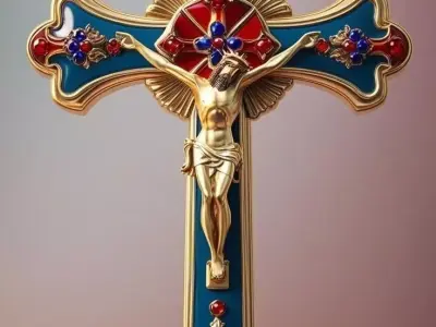 Orthodox Cross 3D Model 3D model