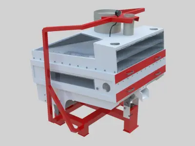 3D Stone Seperator Destroyer - Wheat Grain Flour Milling Machine Low-poly 3D model