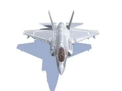 F-35 Lightning Jet Fighter Aircraft Low-poly 3D model