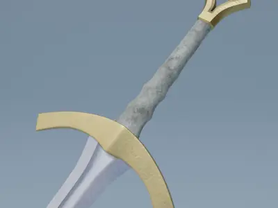 Sword pair of swords Low-poly 3D model