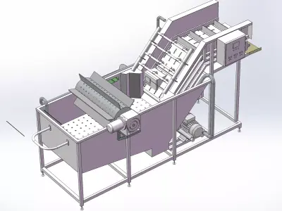 Vegetable and fruit washing machine 3D model