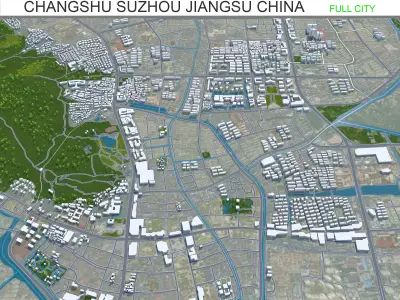 Changshu Suzhou Jiangsu China 50km Free low-poly 3D model