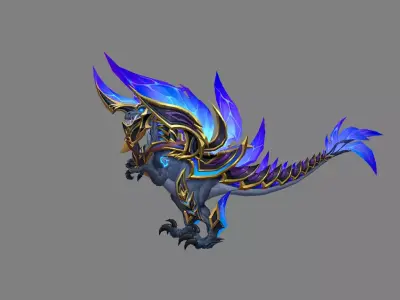 Mount - Dino Type 07 Low-poly 3D model