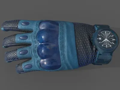 VR Tactical Gloves Pack Low-poly 3D model