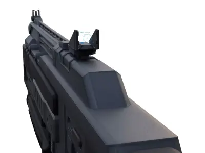 PSWC3 Futuristic Carbine Model Tactical Sci-Fi Rifle Game Ready Low-poly 3D model