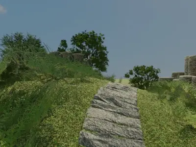 Mystical Rock Formation Landscape 3D model