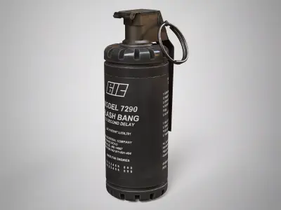 7290 Flashbang Hand Grenade AAA Game Ready Low-poly 3D model