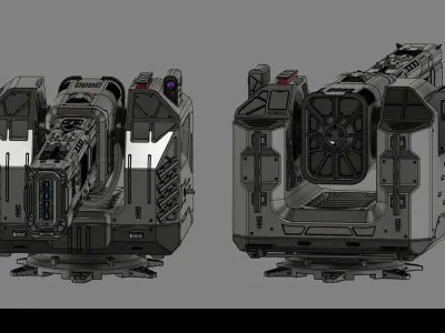 Scifi Laser Turret 3D model