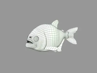 Piranha 3D model buy