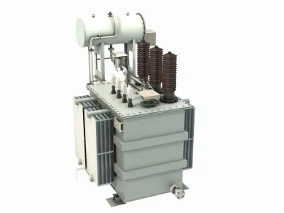 Power Transformer For Distribution Station 2 3D model