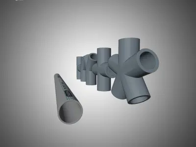 M4 Hex Bolts and Nuts with Rusty Iron Texture Fine Threads 3D model