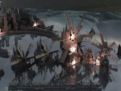 Call of Cthulhu  Innsmouth Kit bash full 1 3D model