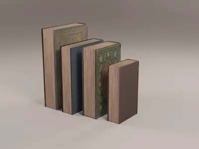 Old Book Pack Low-poly 3D model