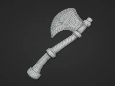 War Axe Low-poly 3D model purchase